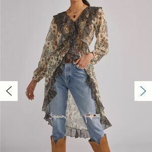 Let Me Be Sheer Femme Maxi Buttondown